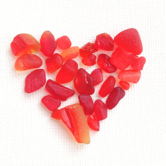 Romantic Hearts & Valentine's Day Sea Glass Jewellery