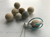 Clay Beach Found Marble In Locket - Interchangeable