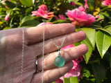 Sea Glass Marble Pendant - Petite , Sterling Silver
