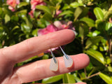 Water Drops - Opalescent sea glass earrings