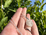 Scottish Bonfire Sea Glass Pendant with Sand and Ash Inside