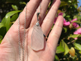 Victorian Privacy Sea Glass Pendant Sterling Silver Textured