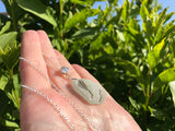 Scottish Bonfire Sea Glass Pendant with Sand and Ash Inside