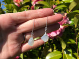 Opalescent Sea Glass Threader Earrings