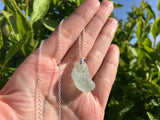 Scottish Bonfire Sea Glass Pendant with Sand and Ash Inside