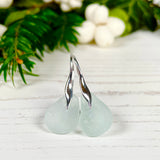 Wave Earrings - Sterling Silver And Brown Sea Glass