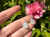 Dangling Earrings - Opalescent sea glass