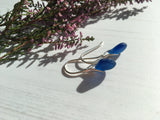 Spanish Sea Glass - Blue Wave Design Earrings