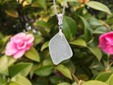 Victorian Privacy Sea Glass Pendant Sterling Silver Textured