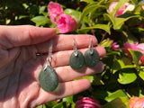 Seaham - Green Sea Glass Jewellery Set Necklace and Earrings