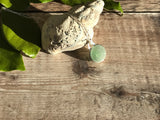 Sea Glass Marble necklace - Green Cat's Eye