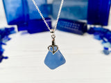Blue Sea Glass Pendant Necklace - Choice of Style