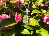 ULTRA rare Sea Glass Bead Necklace - grape like yellow black