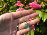 Sea Glass Marble Pendant - Petite , Sterling Silver