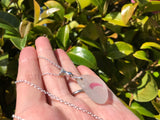 Cumbria Pink Sea Glass Necklace Sterling Silver Minimalism