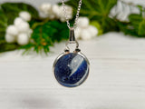 Blue Wave Beach Glass Marble Necklace, Seaham Sea Glass