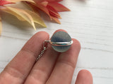 Sea Glass Marble necklace - Blue Cats Eye