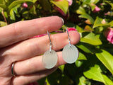 Japanese Ohajiki Ocean Raindrop Sterling Silver Earrings