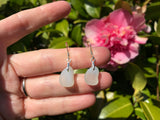 Dangling Earrings - Opalescent sea glass