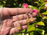 Seaham - Yellow Sea Glass Jewellery Set Necklace and Earrings