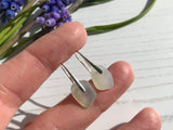 Water Drops - Opalescent sea glass earrings