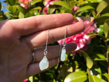 Opalescent Sea Glass Threader Earrings