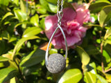 PIRATE Sea Glass Codd Marble Sterling Silver Wishbone Pendant