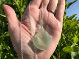 Scottish Bonfire Sea Glass Pendant with Sand and Ash Inside
