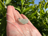 Scottish Bonfire Sea Glass Pendant with Sand and Ash Inside