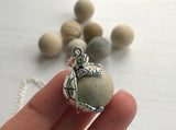 Sea Clay Marble In Turtle Pendant