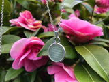 Japanese Sea Glass Ohajiki, Flat Marble Necklace, light green