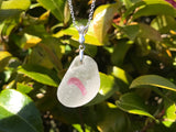 Cumbria Pink Sea Glass Necklace Sterling Silver Minimalism
