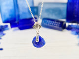 Blue Sea Glass Pendant Necklace - Choice of Style