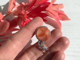 Sea Glass Marble necklace - orange cat's eye