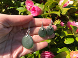 Seaham - Green Sea Glass Jewellery Set Necklace and Earrings