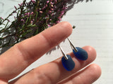 Spanish Sea Glass - Blue Waterdrop Design Earrings