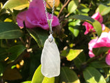 Victorian Privacy Sea Glass Pendant Sterling Silver Textured
