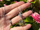 ULTRA rare Sea Glass Bead Necklace - grape like yellow black