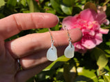 Dangling Earrings - Opalescent sea glass