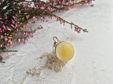 Sea Glass Marble necklace - Yellow cat's eye