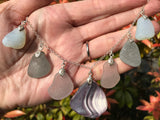 Wampum Shell Lavender Opalescent Grey Necklace