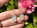 Dangling Earrings - Opalescent sea glass