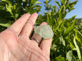 Scottish Bonfire Sea Glass Pendant with Sand and Ash Inside