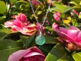 Sea Glass Marble Pendant - Petite , Sterling Silver