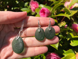 Seaham - Green Sea Glass Jewellery Set Necklace and Earrings