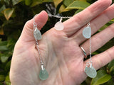 Mermaids Tears Sea Glass Bracelet Sterling Silver 8”