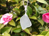 Victorian Privacy Sea Glass Pendant Sterling Silver Textured