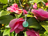 Sea Glass Marble Pendant - Petite , Sterling Silver