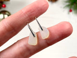 Water Drops - Opalescent sea glass earrings