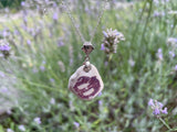 Purple Scottish Spongeware Pendant set in Sterling Silver